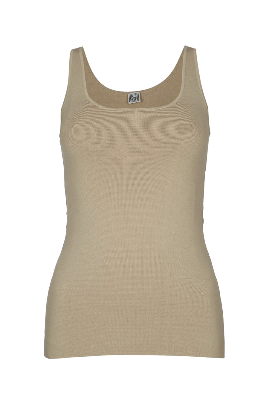 Toteme Knit Compact knit tank top in beige