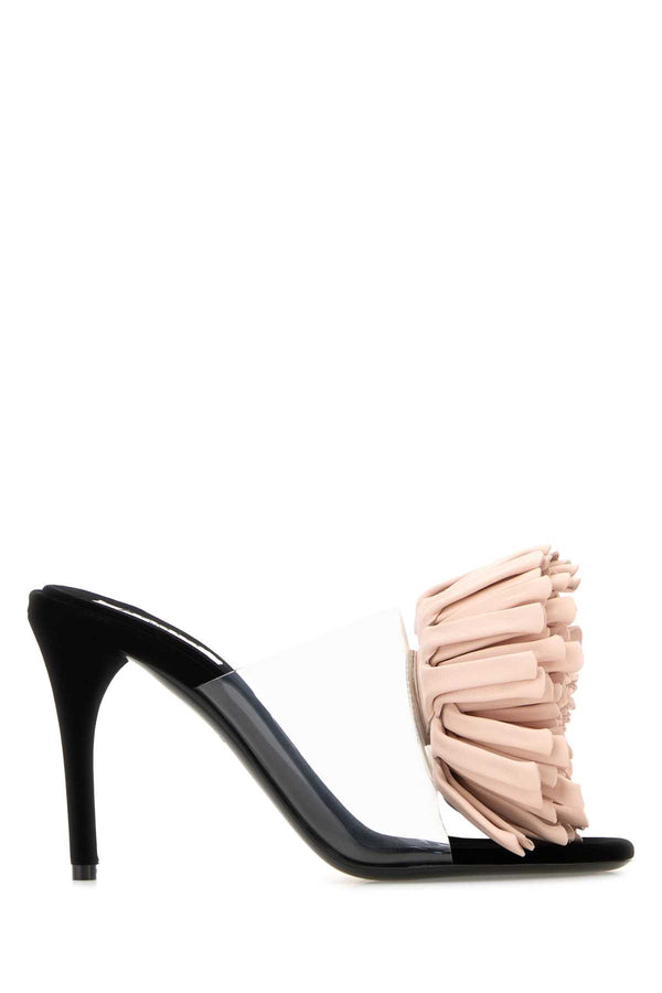 Multicolor Pvc Mules Rose Pale Sandali