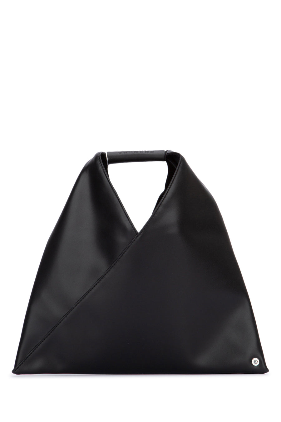 Mm6 Kids T1 100% PU top handle bag in black