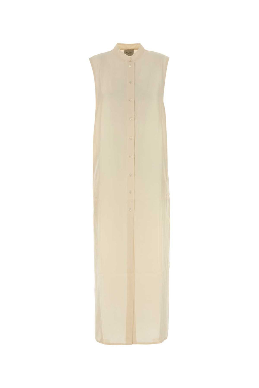 Le Kasha Dress 100% Silk shirt dress in cream