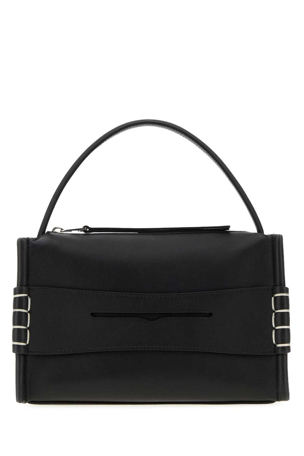 JW Anderson Loafer Exterior: 100% Leather top handle bag in black