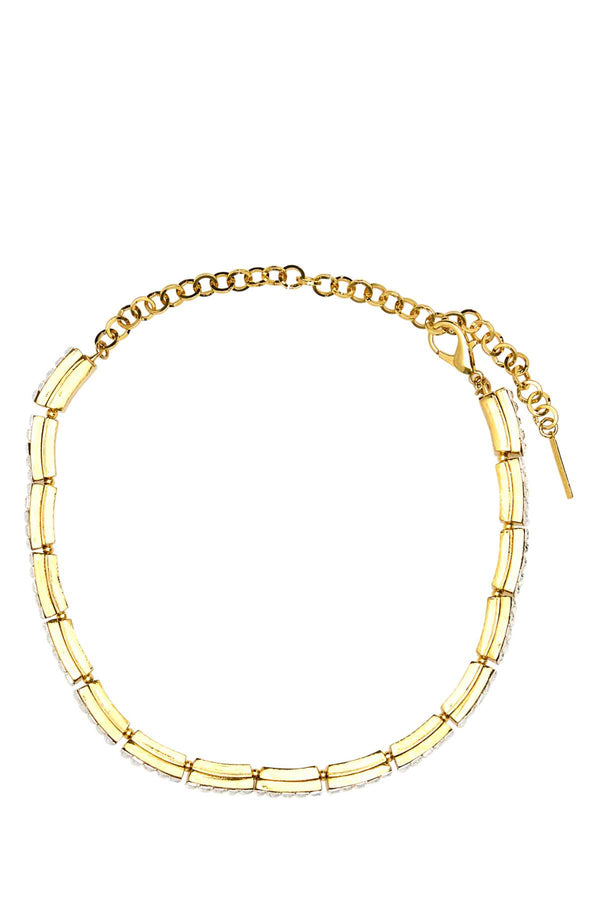 Embellished Metal Choker Crygold Collane