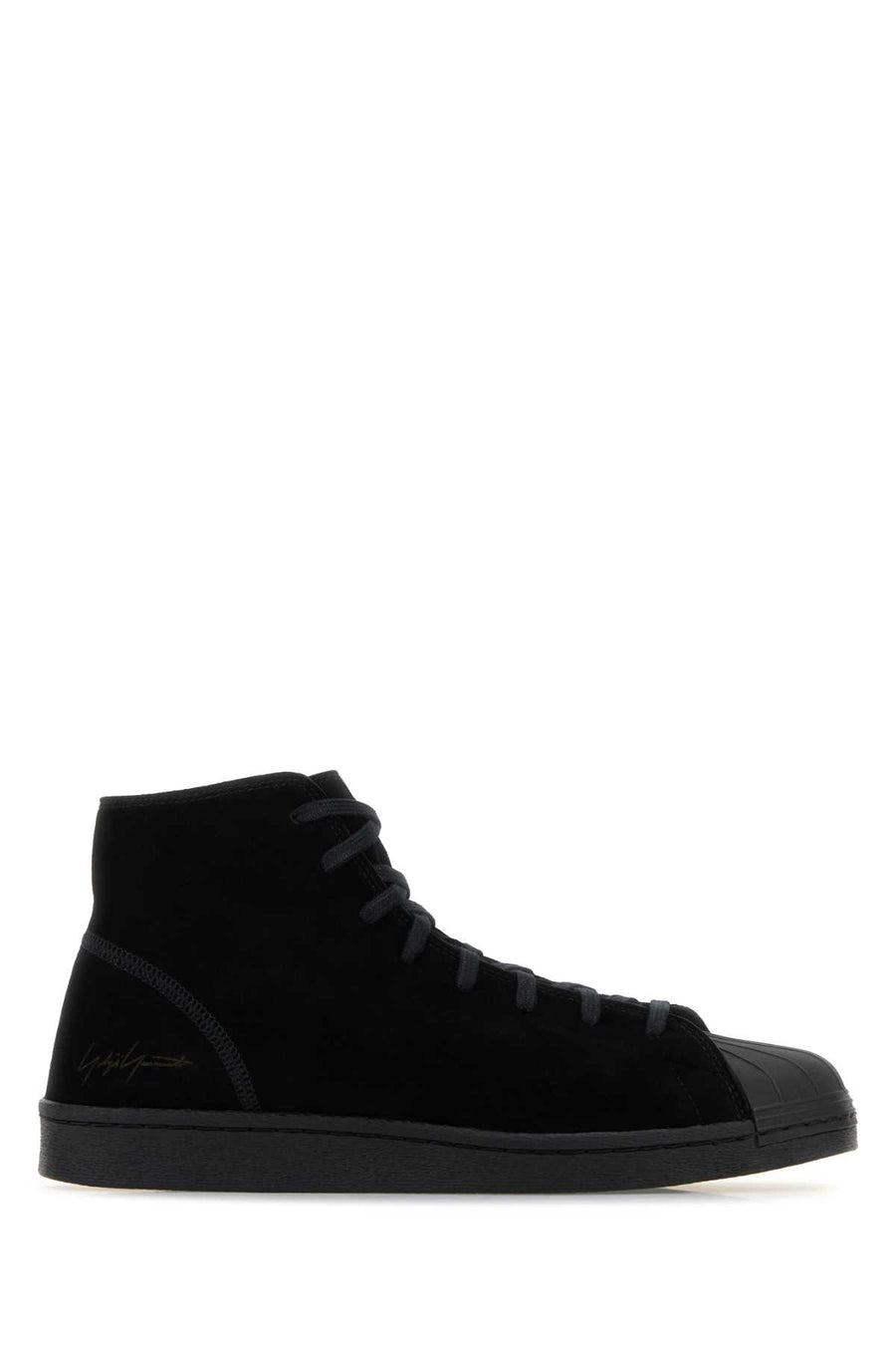 Y3 Kuro Kuro Exterior: 100% Suede high-top sneaker in black