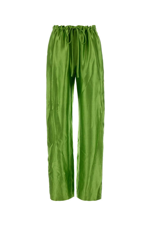 Khaite Pant 59% Viscose 41% Cupro trouser in green