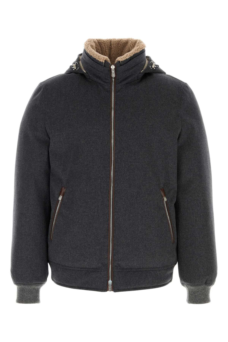 Brunello Cucinelli Exterior: 100% Wool down jacket in gray