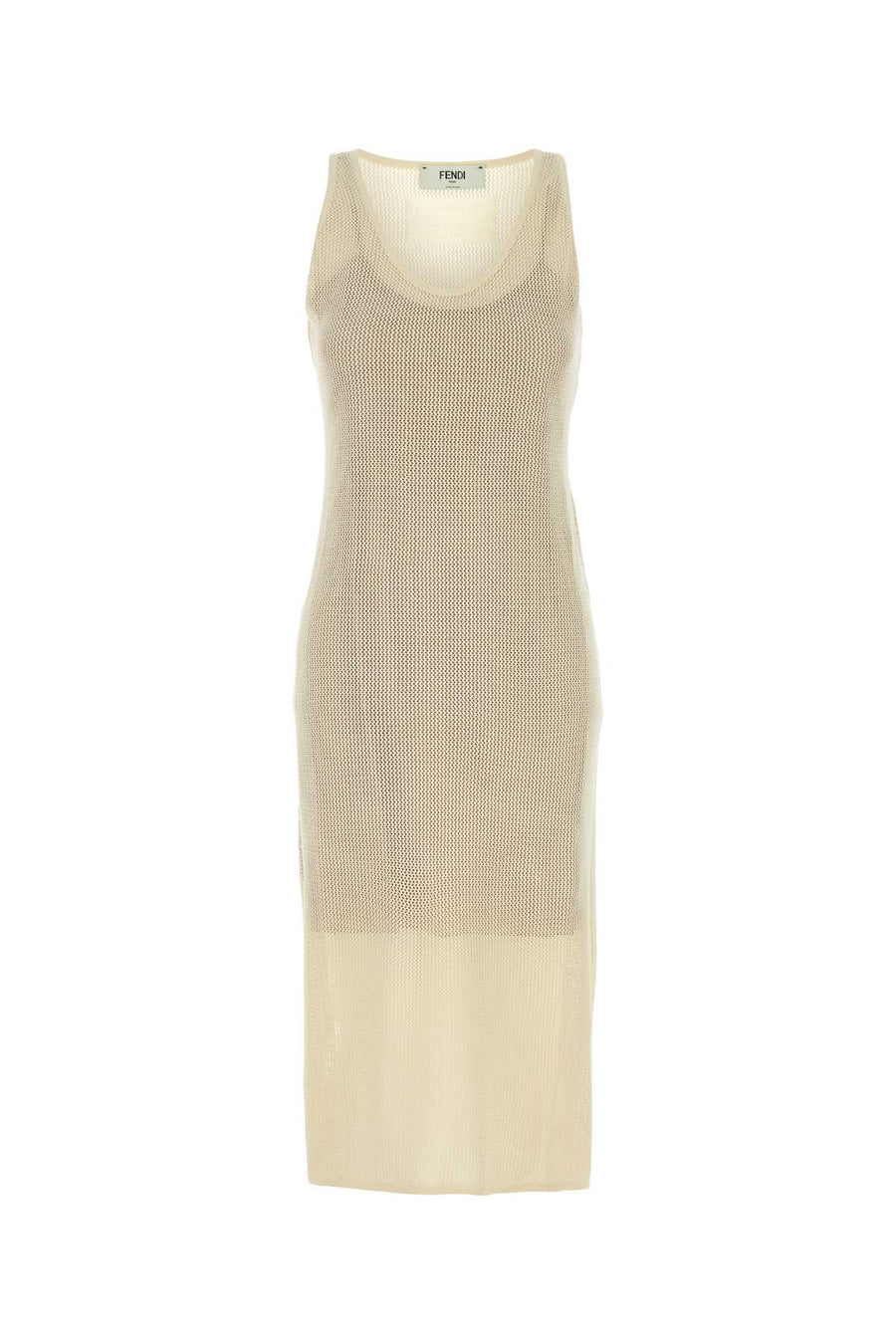 Fendi Knitted Exterior: 100% Silk; Lining: 75% Nylon dress in white