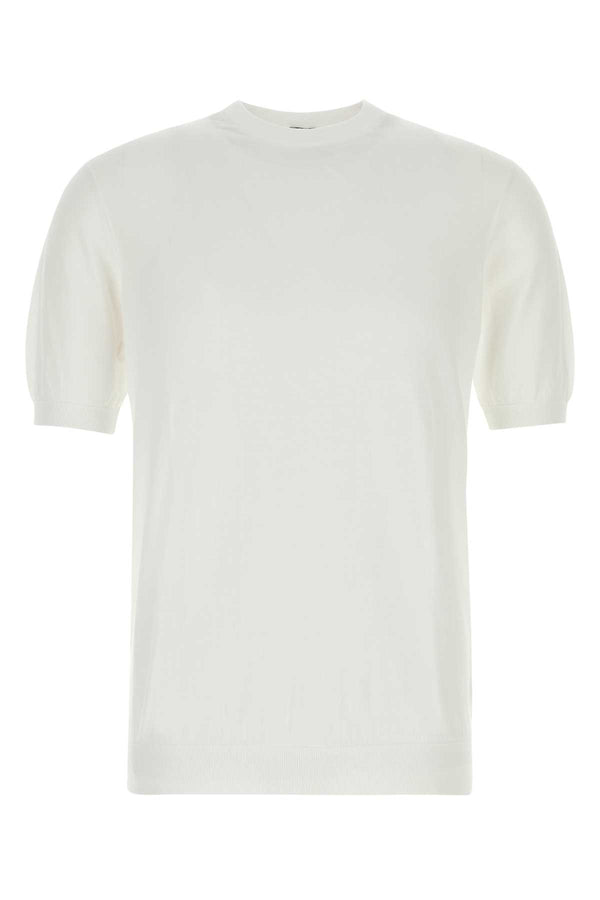 Fedeli 100% Cotton sweater in white