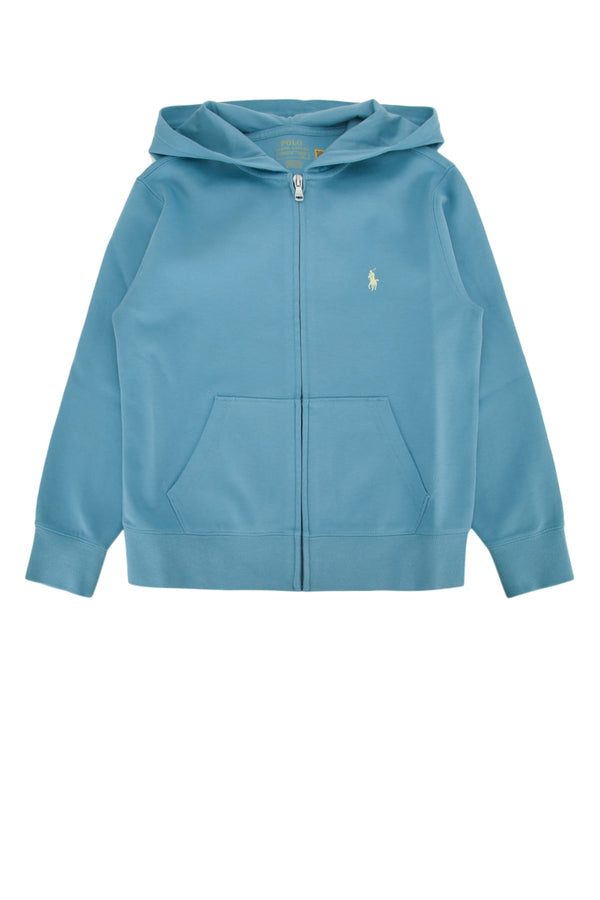 Polo Ralph Lauren Jr Cotton-blend knit hoodie in blue