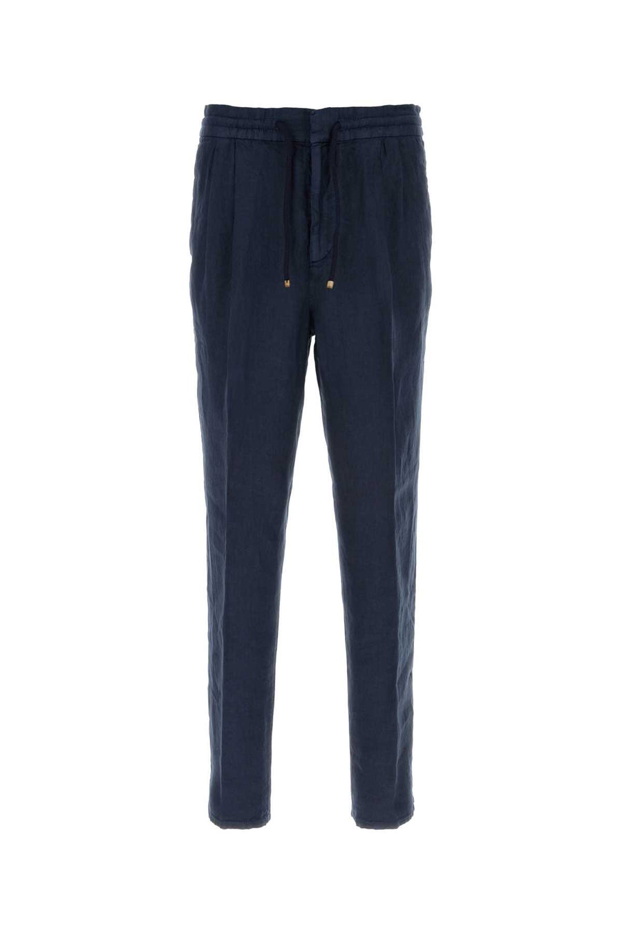 Brunello Cucinelli Uomo 100% Linen trousers in navy