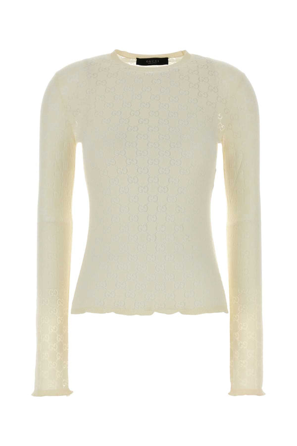 Gucci 66% Cotton sweater in white