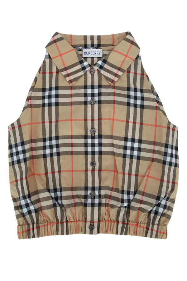 Burberry Jr Mabel 100% cotton sweater in beige