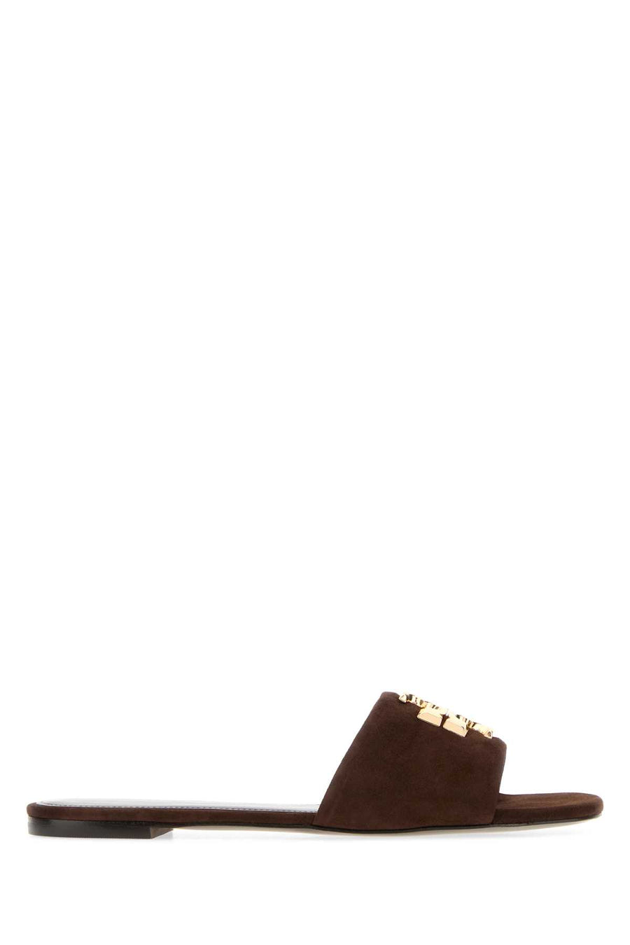 Tory Burch Slide Exterior: 100% Suede slide in brown