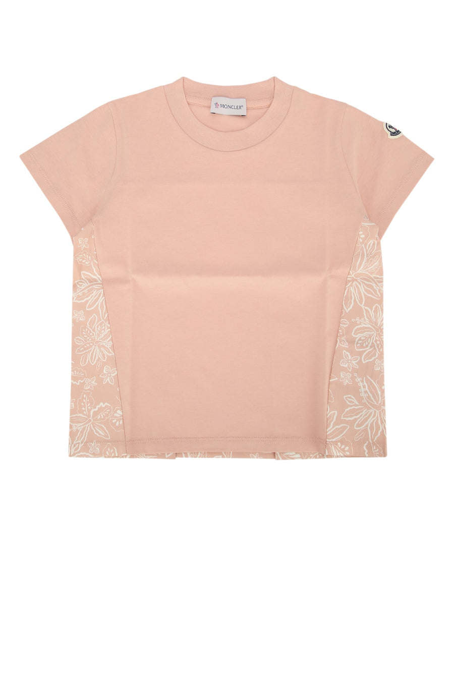 Moncler Jr 100% Cotton t-shirt in pink