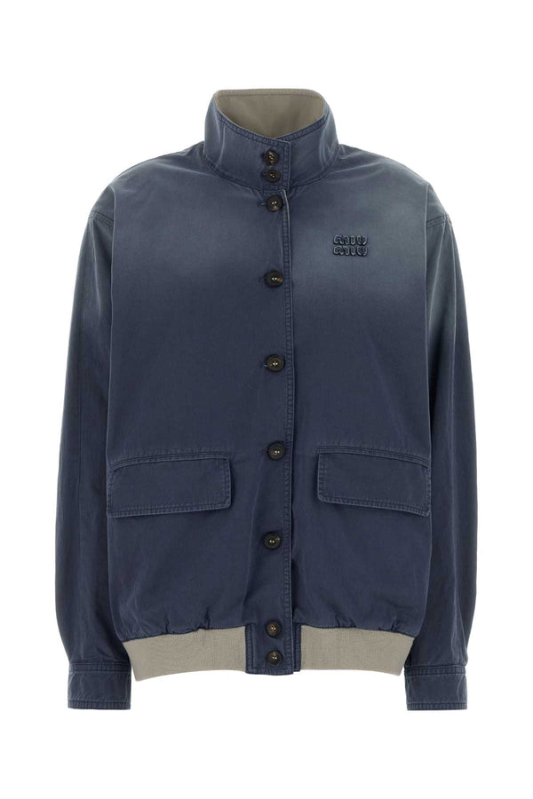 Miu Miu Exterior: 100% Cotton. Lining: 75% Cotton jacket in navy