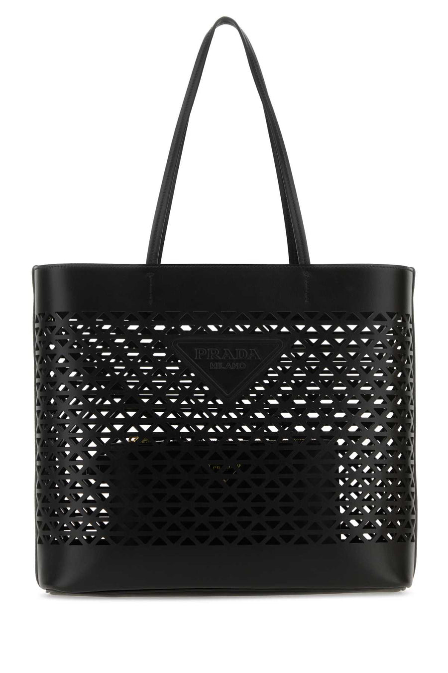 Prada 100% Leather tote bag in black