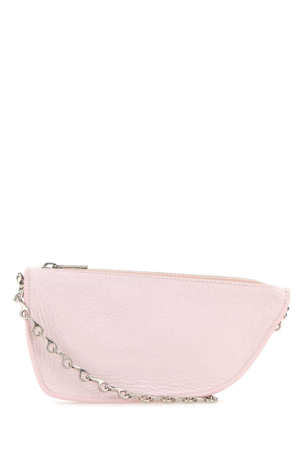 Burberry Exterior: 100% Leather; Lining: 100% Leather; Finishing: Silver metal clutch in pink