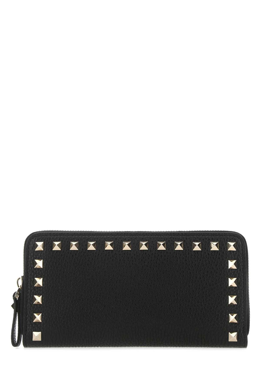 Valentino Garavani Around Exterior: 100% Calf; Finishing: Platinum wallet in black