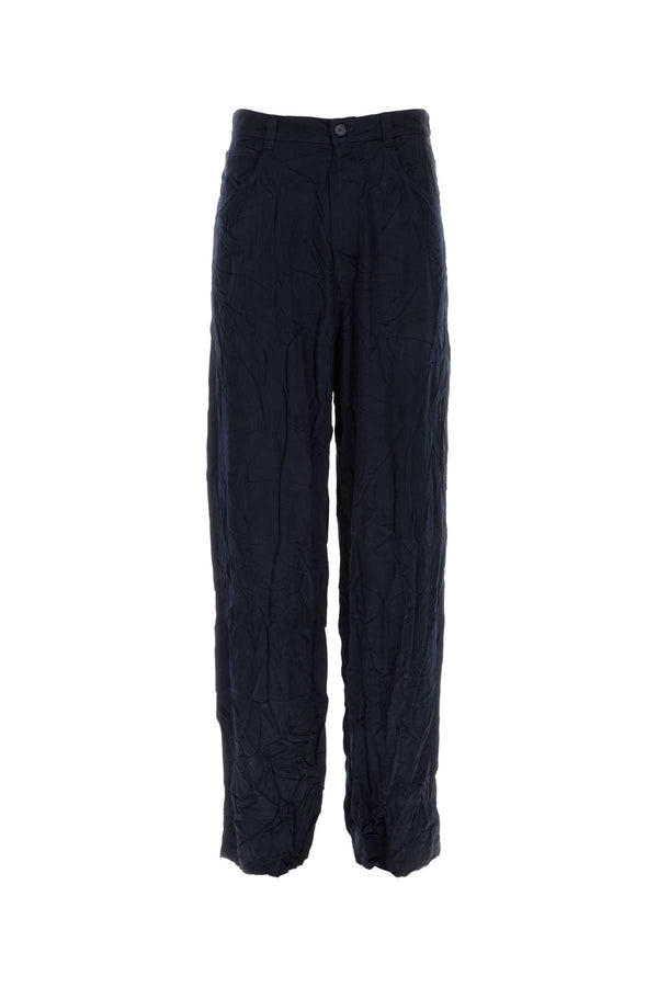 Balenciaga Polyurethane 60% trousers in navy
