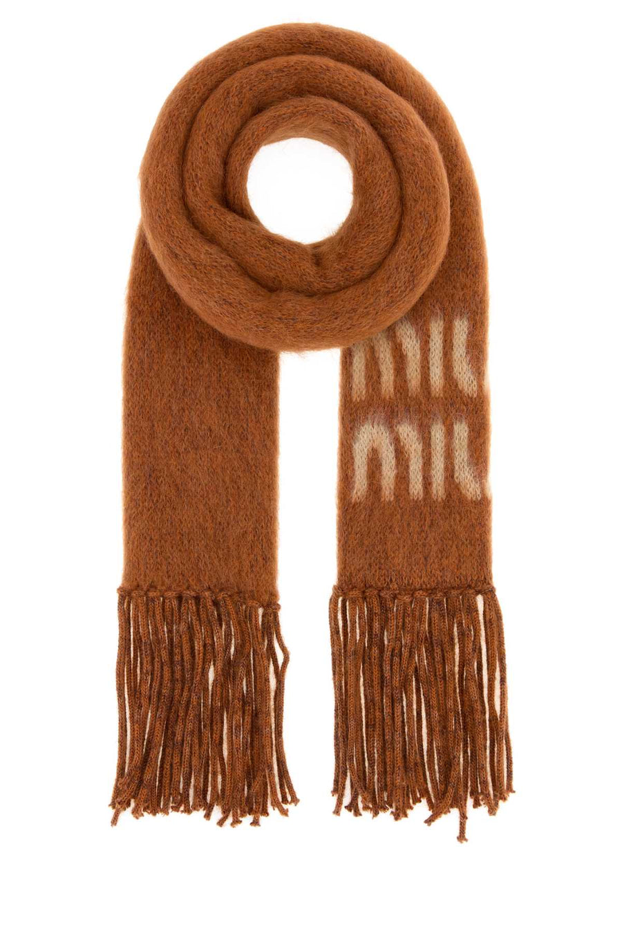 Miu Miu 67% Mohair scarf in orange