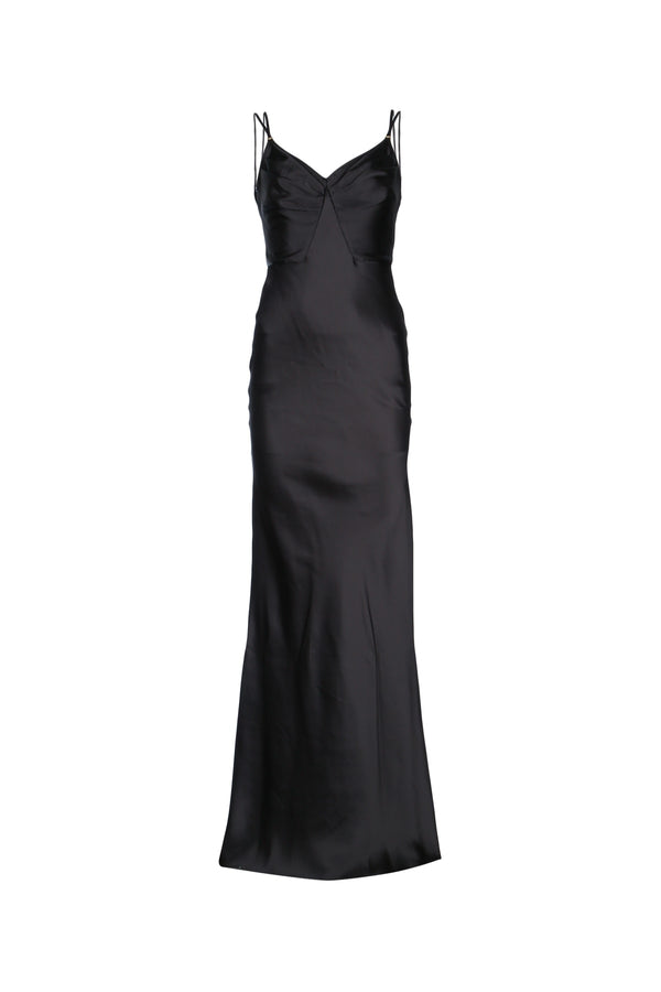 Elisabetta Franchi Lungo 97% Polyester dress in black