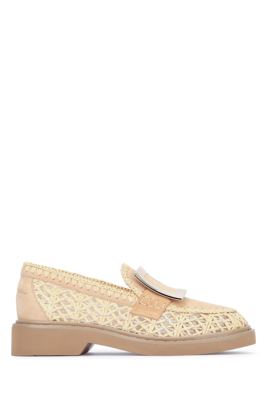 Roger Vivier Rangers Raffia loafer in beige