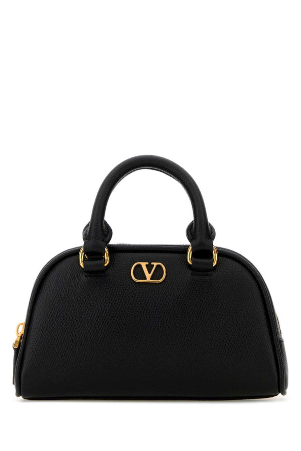 Valentino Garavani Dome Calf Leather - Bos Taurus shoulder bag in black