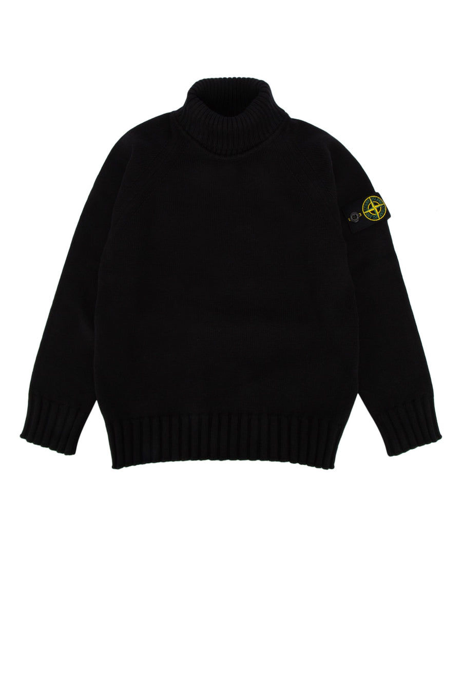 Stone Island Kids 79% Cotton sweater in black