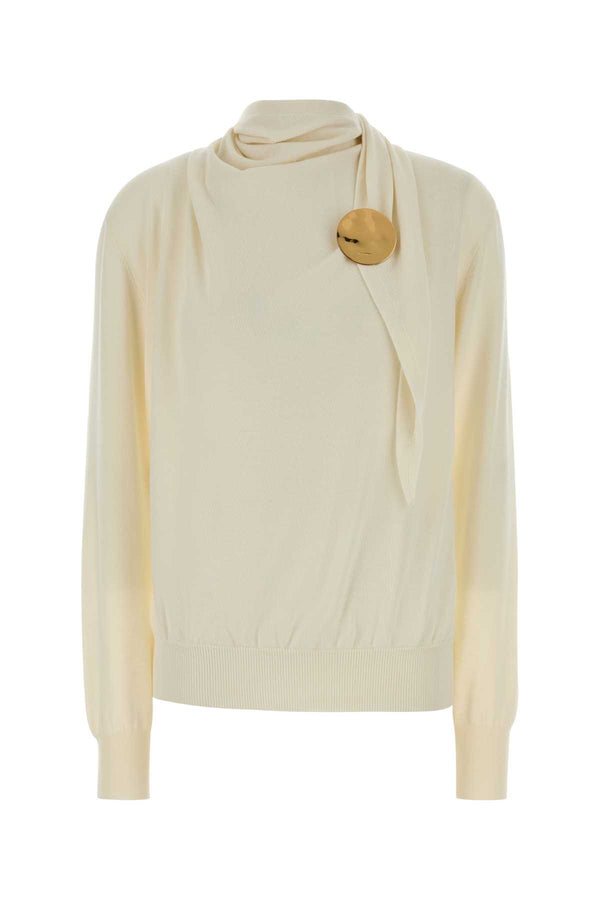 Jil Sander 100% Lana Vergine sweater in cream