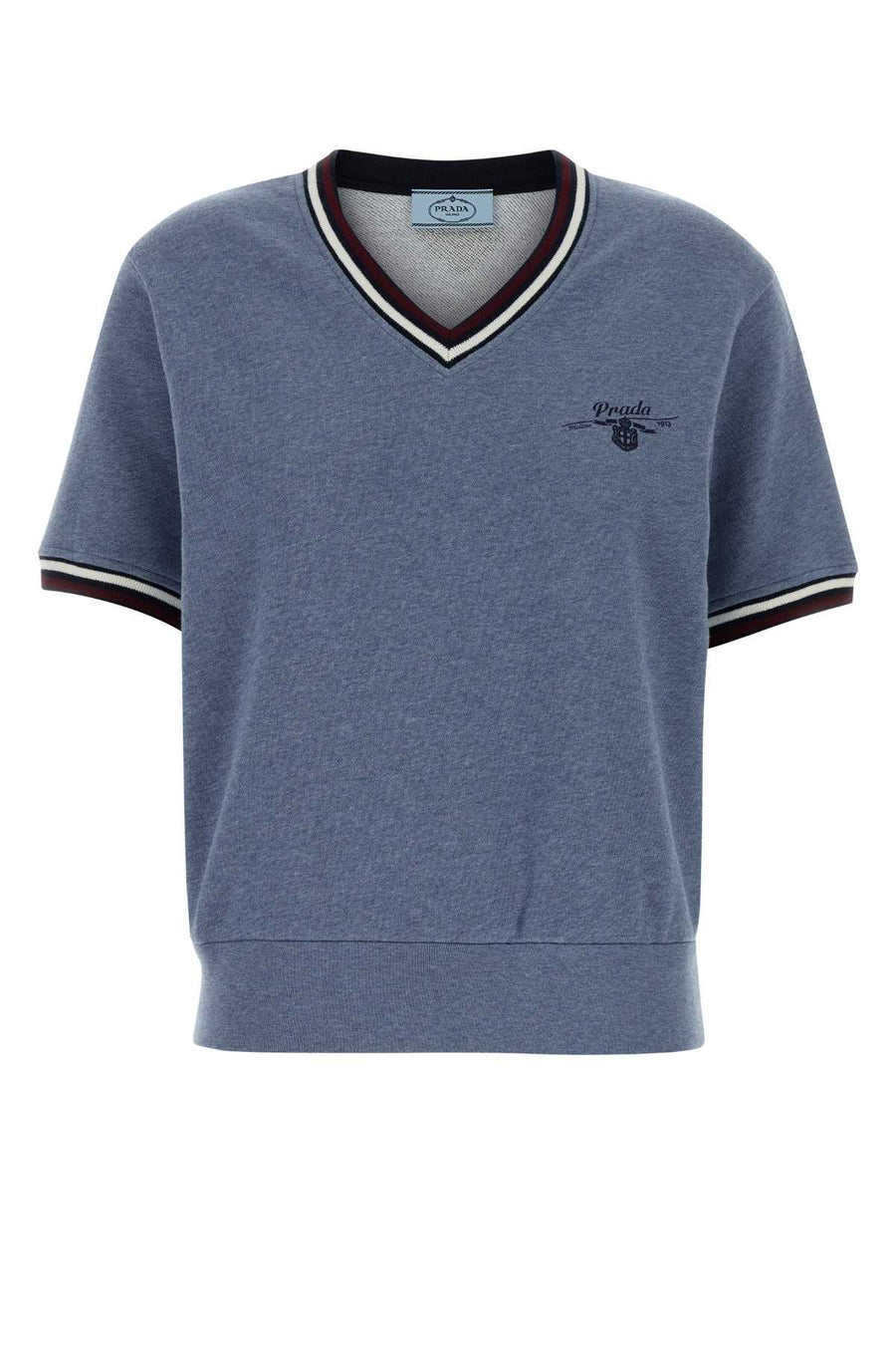 Prada Exterior: 100% Cotton t-shirt in blue