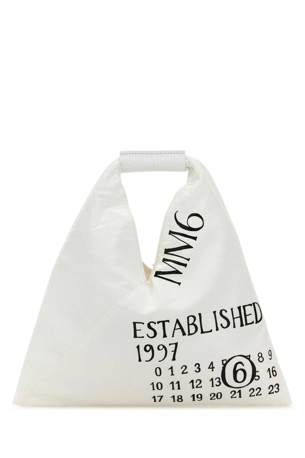 MM6 Maison Margiela Japanese Exterior: 100% Fabric mini bag in white