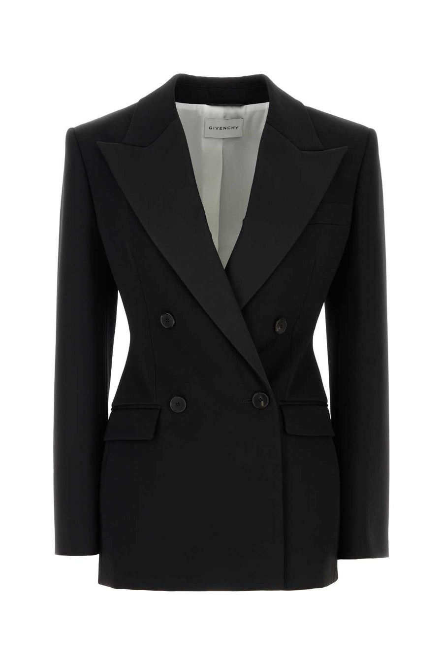 Givenchy Breasted Exterior: 100% Wool blazer in black