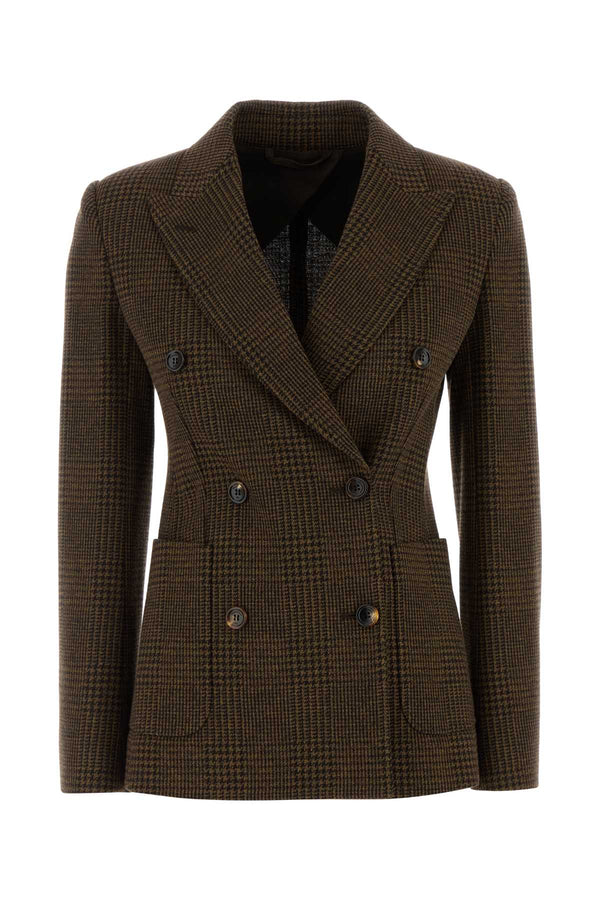 Max Mara 53% Cotton blazer in brown