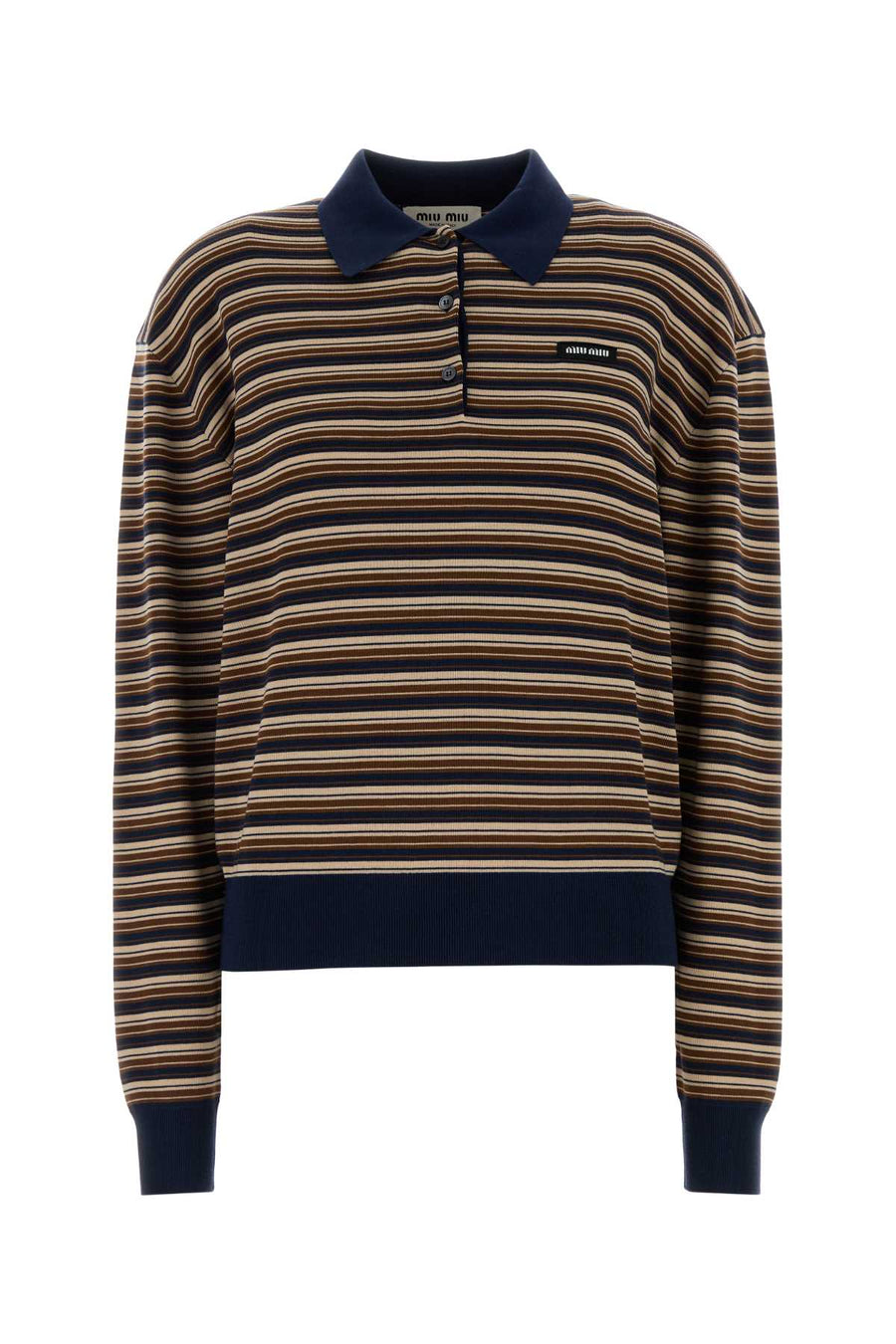 Miu Miu 100% Virgin wool polo shirt in multicolor