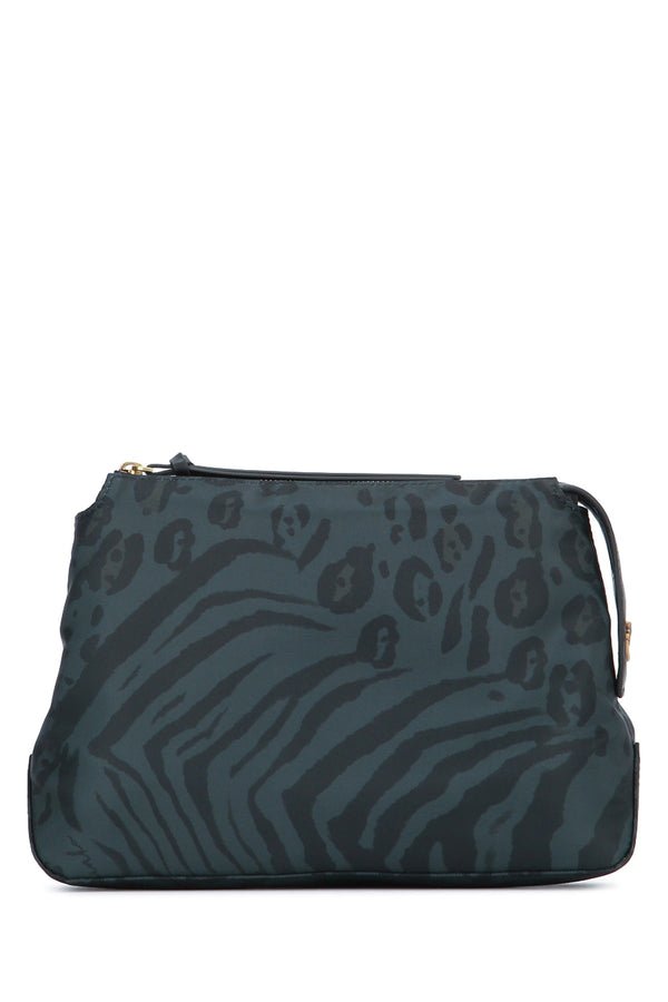 Pinko Case Nylon clutch in teal
