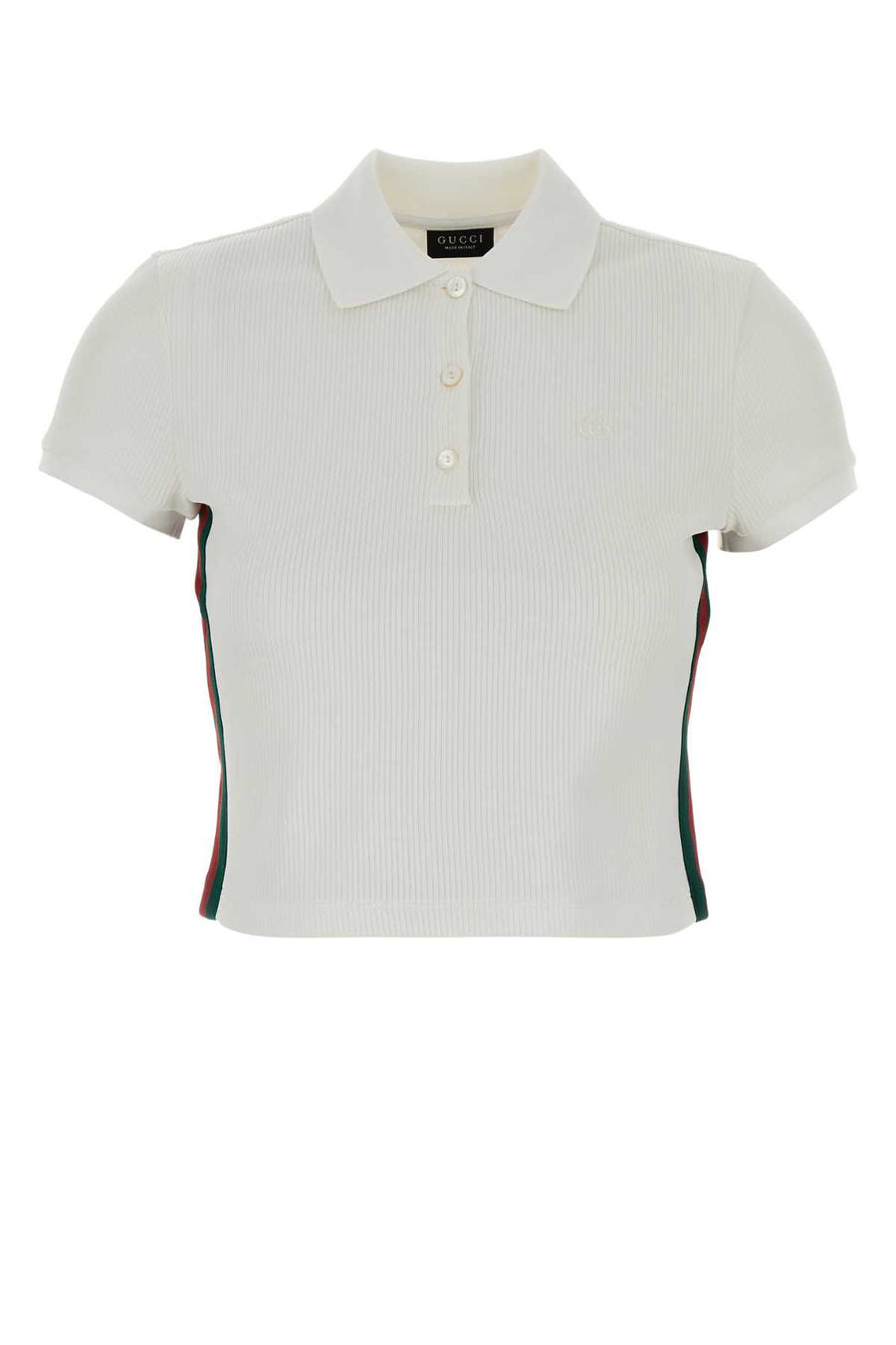 Gucci 51% Polyester 49% Cotton polo shirt in white