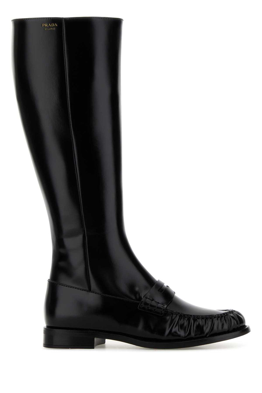 Prada Exterior: 100% Leather boot in black
