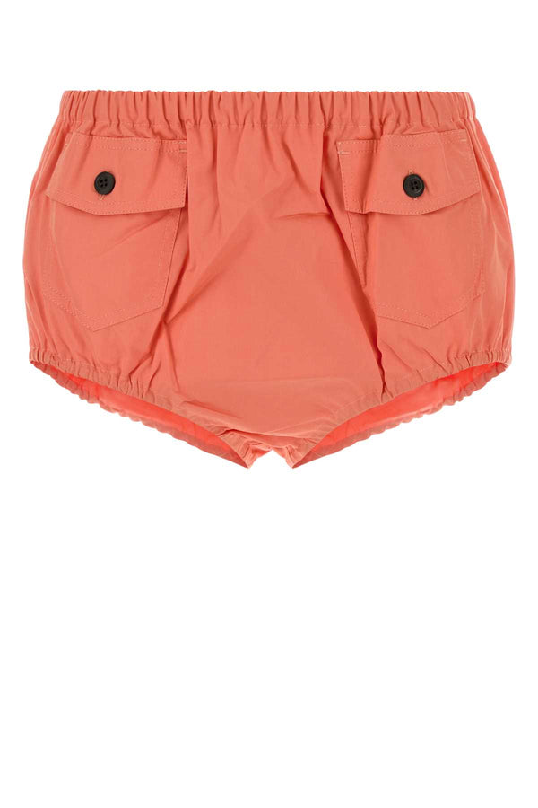 Prada 100% Cotton cargo shorts in orange