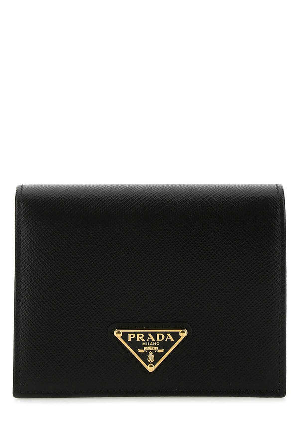Prada 100% Vitello leather wallet in black