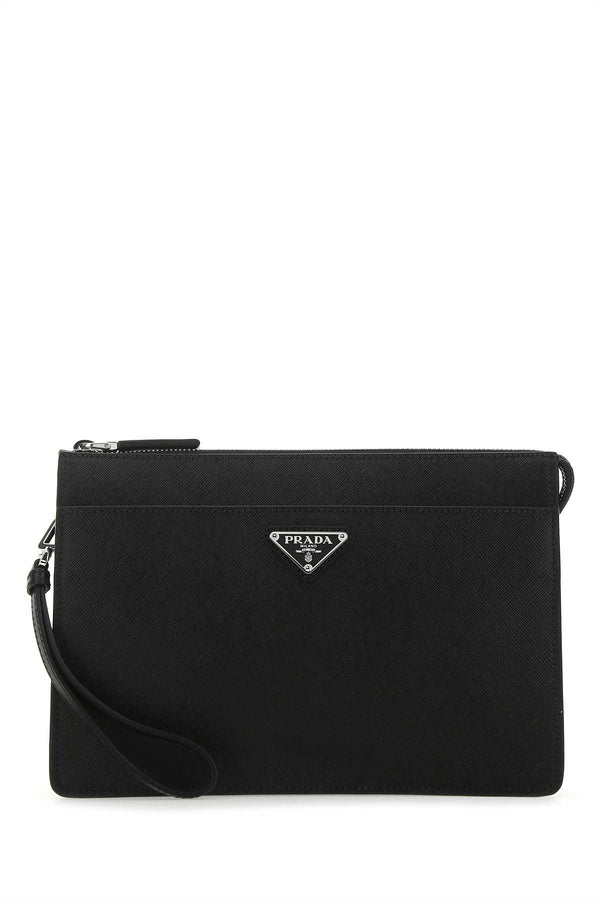 Prada 100% Vitello leather wallet in black