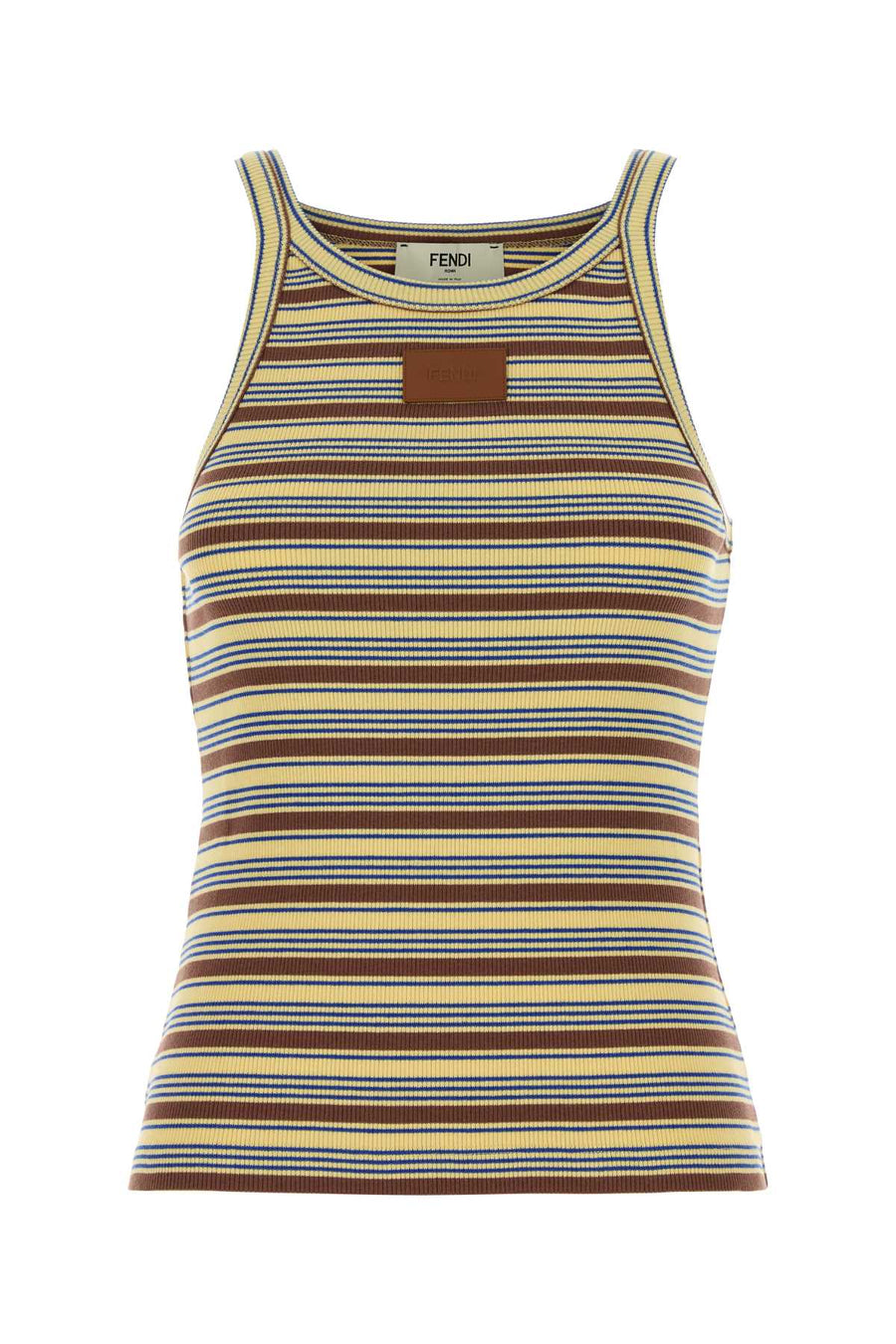 Fendi 98% Cotton tank top in multicolor