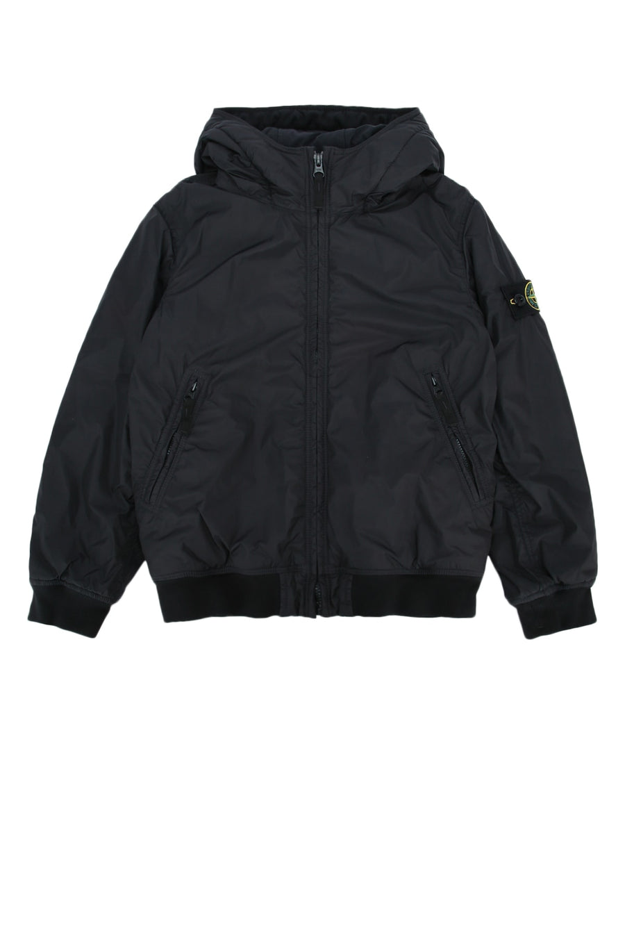 Stone Island Kids Parka Shell: 100% polyamide; Coating: 100% polyurethane; Lining: 100% polyamide; Padding: 100% polyester down jacket in black