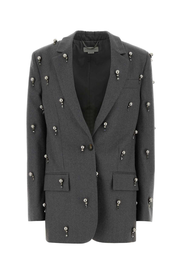 Stella McCartney 52% Viscose 48% Cotton (face) blazer in gray