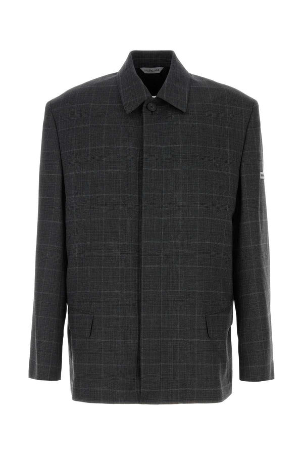 Balenciaga Shirt Wool 100% jacket in gray
