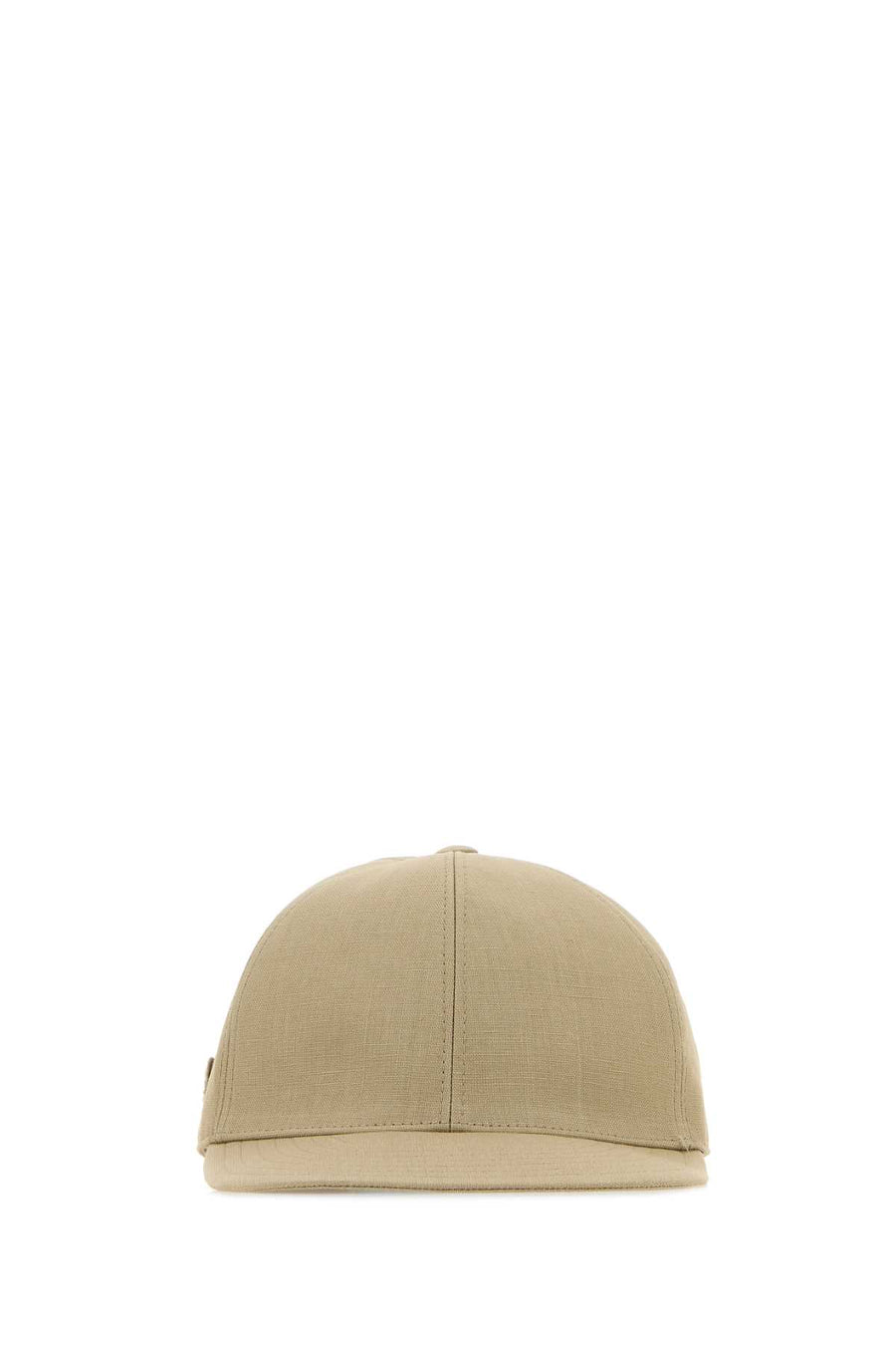 Prada CAPPELLI 100% Linen baseball cap in beige