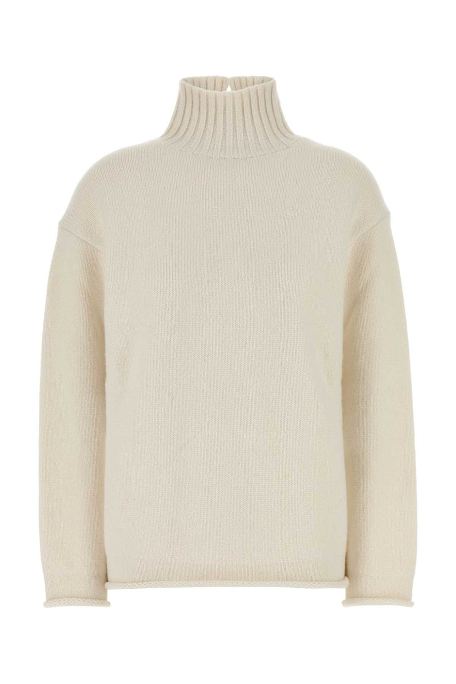 Bottega Veneta Collo 100% Cashmere sweater in white