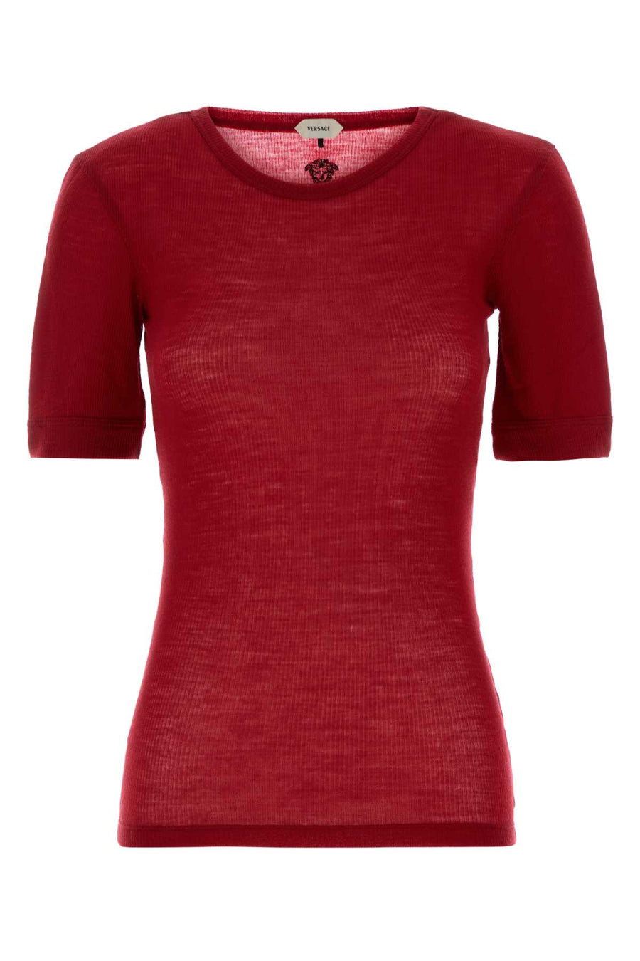 Versace 100% Virgin wool t-shirt in red