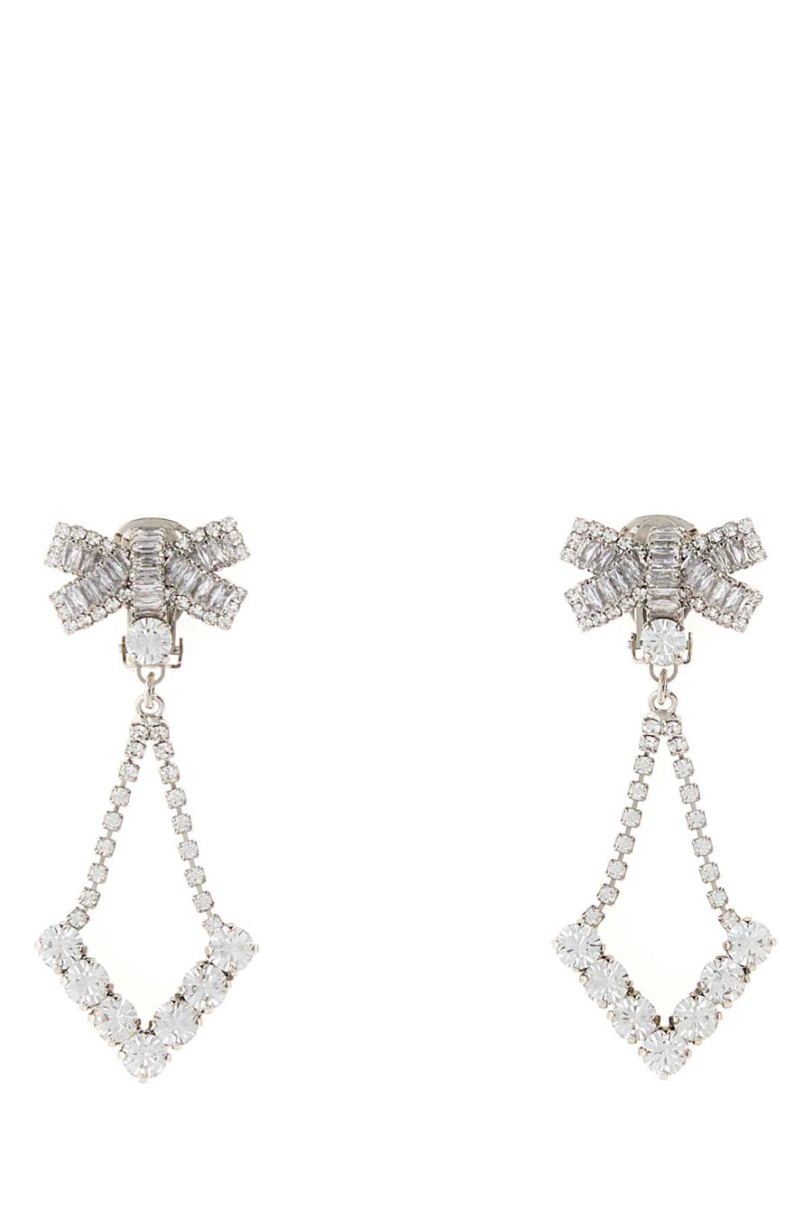 Embellished Metal Earrings Crysilver Orecchini