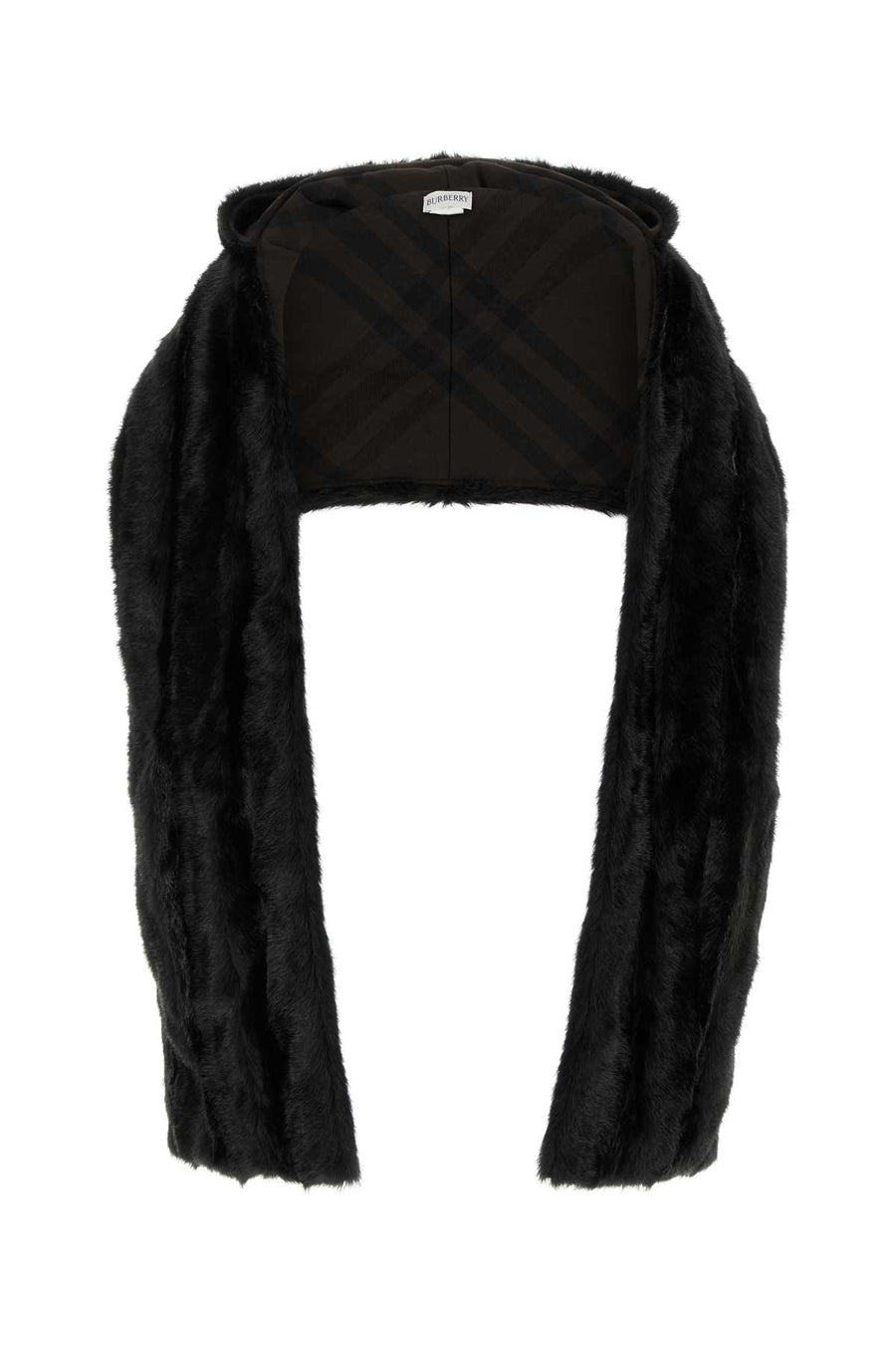 Burberry Exterior: 75% Modacrylic 25% Polyester; Lining: 67% Polyester 33% Wool scarf in black