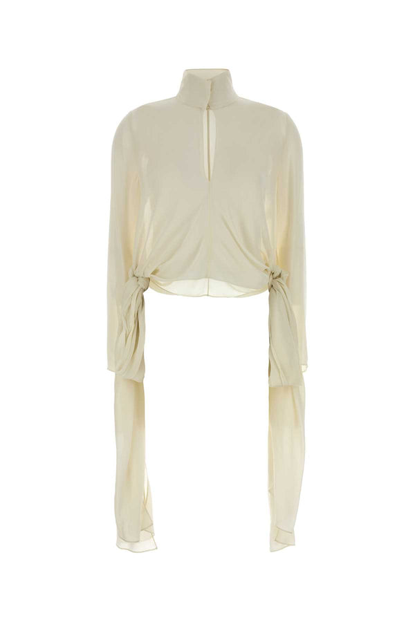 Cream Crepe Blouse Ivoire Exterior: Viscose Maglie