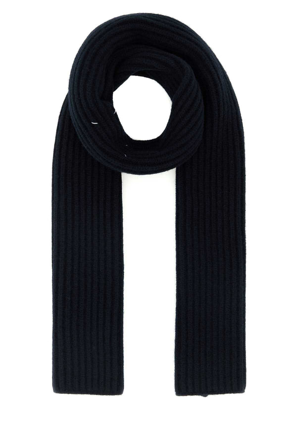 Maison Margiela 100% Virgin wool scarf in navy